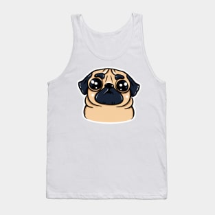 Kawaii Pug Dog Lover Puppy Retro Tank Top